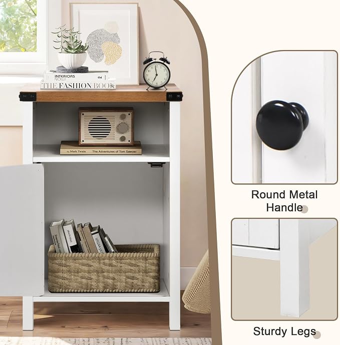 Farmhouse End Table, Nightstand - Image 6