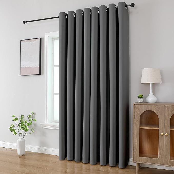 CUCRAF Custom Light Grey Blackout Curtains 1 Panel Set, Thermal Insulated - Image 8