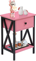 VECELO Nightstand, Modern Bedside End Table, Night Stand by VECELO
