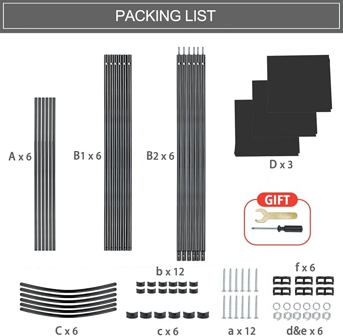 MAYOLIAH Partition Room Dividers 3 Panel Folding Privacy Screens 6 Ft Tall | - Image 7