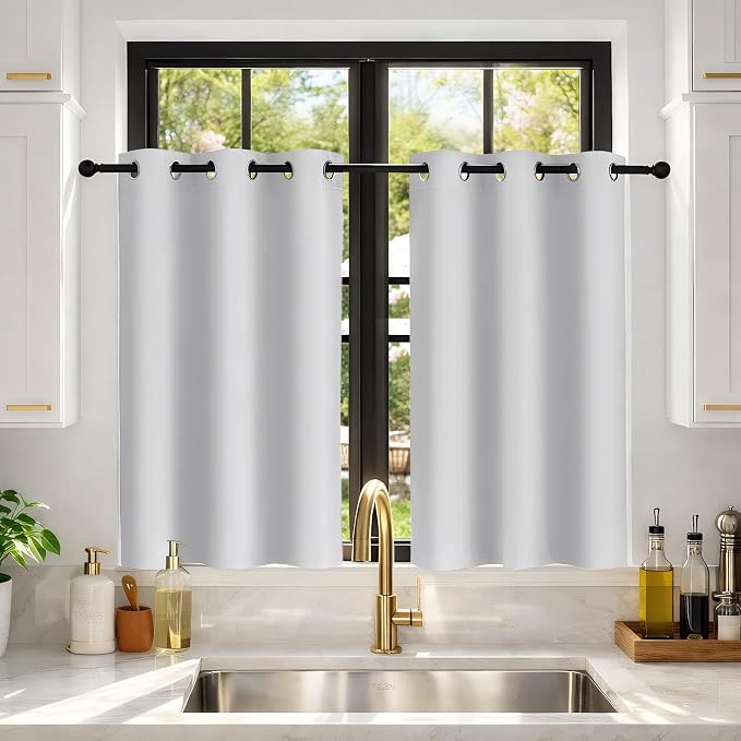 Deconovo Blackout Curtains for Bedroom and Living Room 45 Inches Long | Black by Unknown
