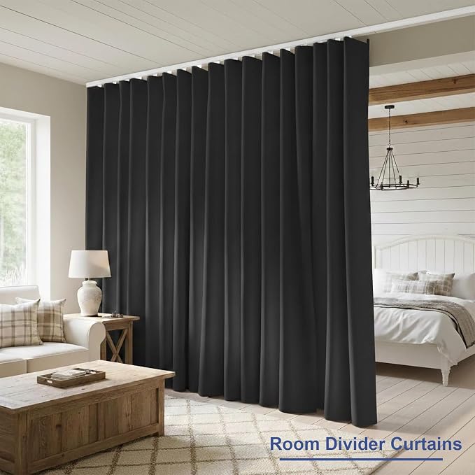 Room Divider Blackout Curtain Track Curtains Wall Dividers Panels Screen - Image 3