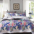King Quilt Set 3-Piece Bedspread Quilted Oversized Lightweight Microfiber by Travan