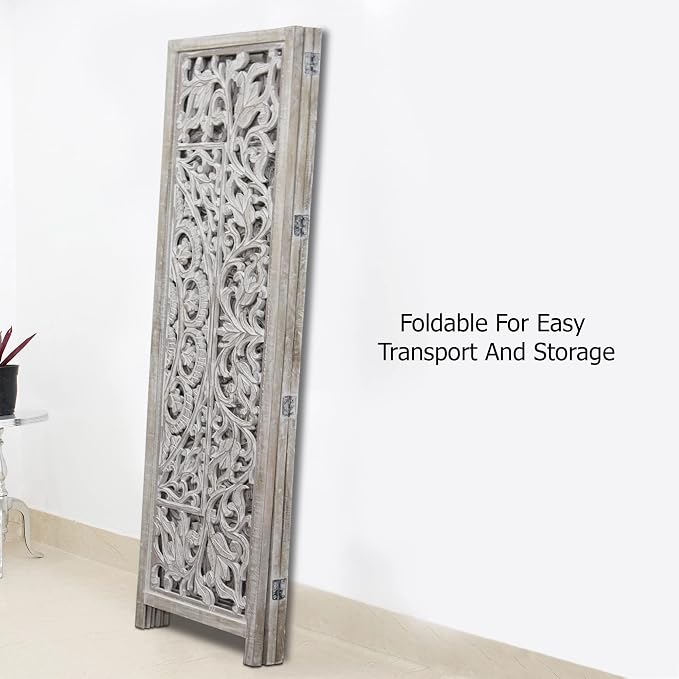 COTTON CRAFT Room Divider Wood Screen - Image 7