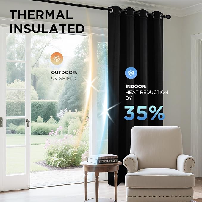 Joydeco Blackout Curtains for Bedroom 84 Inch - Image 4