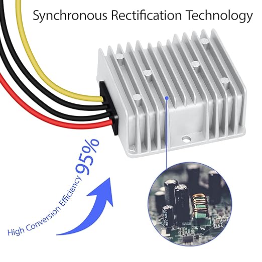 LeMotech DC 24v to 12v Converter 30A 360W Step Down Converter Voltage Reducer IP68 Waterproof Transformer for Golf Cart Truck Boat Vehicle