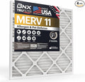 BNX TruFilter 12x24x1 Air Filter MERV 11 (4-Pack) - MADE IN USA - Allergen Defense Electrostatic Pleated Air Conditioner HVAC AC Furnace Filters for Allergies, Dust, Pet, Smoke, Allergy MPR 1200 FPR 7