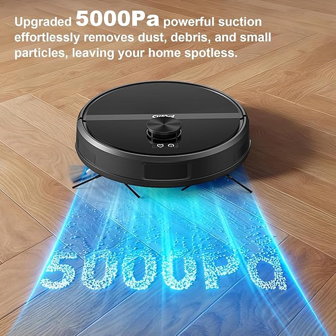PGID Self-Emptying Robot Vacuum Cleaner, Robot Vacuum and Mop,FlexiArm Edge Mopping,5000Pa Suction, Dual Zero-Tangle System, Smart Obstacle Avoidance