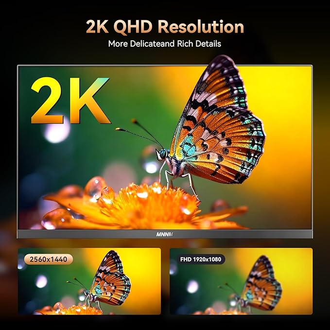27 Inch Computer Monitor - Fast IPS 2K QHD 2560 x 1440 Desktop Monitor 100Hz FreeSync 100% sRGB TÜV Eye Care PC Gaming Screen Support Vesa Height/Tilt/Swivel/Pivot for Office Work (HDMI 2.0 & DP1.4)