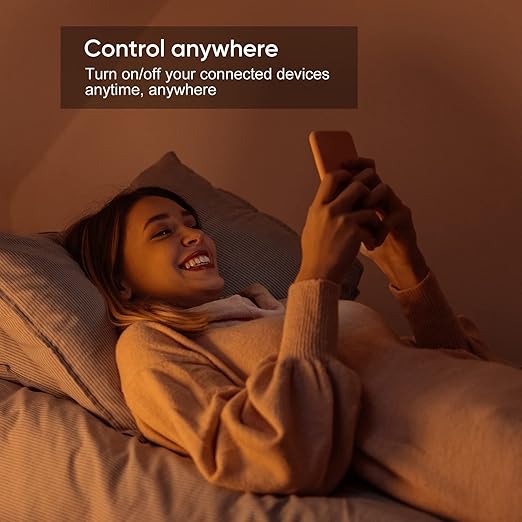 Onvis Matter Over Thread Smart Plug, Smart Mini Outlet, Works with Apple Home, Alexa & Google Home, 15A/1800W （1Pack）