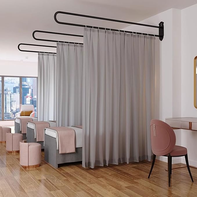 Privacy Partition Curtains, U Shaped Rod by jvsufuik