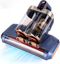 BESTING Mattress Vacuum Cordless with 16Kpa Suction & HEPA Dust Cups, 253.7nm UV-C Light & Ultrasonic, Low Noise Widened Suction Port Handheld Vacuum for Bed Pillows Couch Car Seat Rugs, Deep Blue