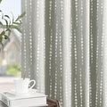 jinchan Boho Blackout Curtains 63 Inch Length Moon Phase Printed Drapes | Grey by JINCHAN