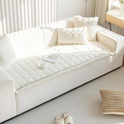 Pet Couch Cover for Dogs Washable Sofa Cushion Furniture Protector for Large Dog (White, 27in*47in)