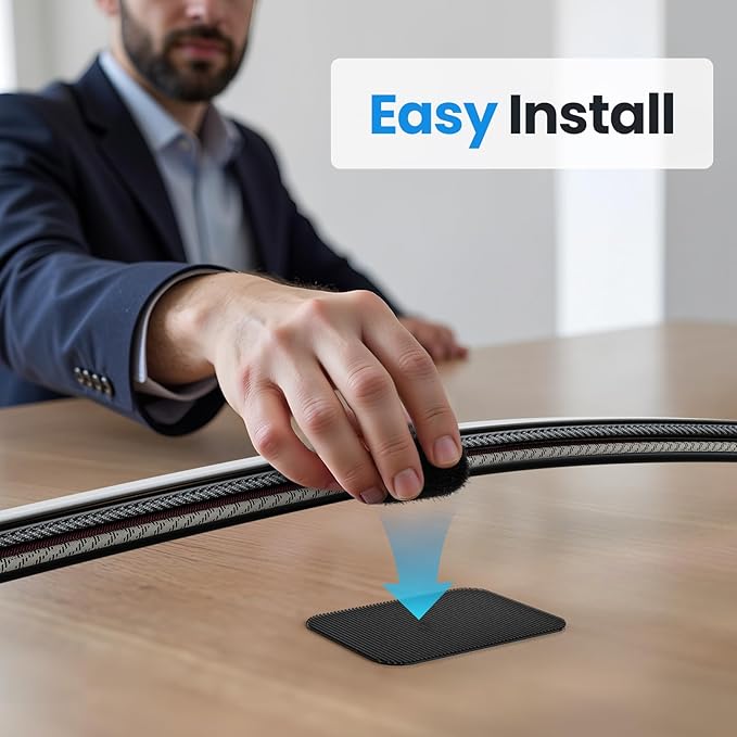 Cable Management Under Desk, Enhanced up to 15 Cord Organizer30 Pair | Reusable - Image 4