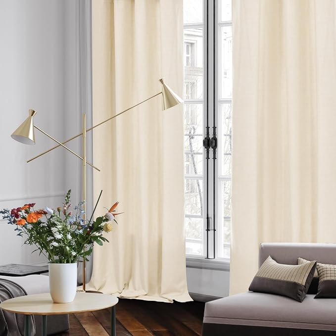 Deconovo Light Beige Linen Curtains - Image 8