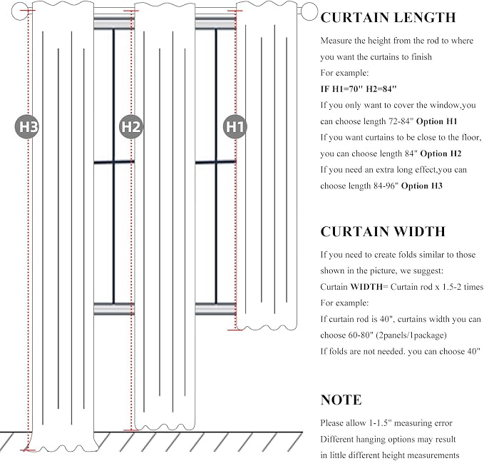 QJmydeco 78 Inch Long Linen Blackout Curtains, 2 Panels Set - Image 3