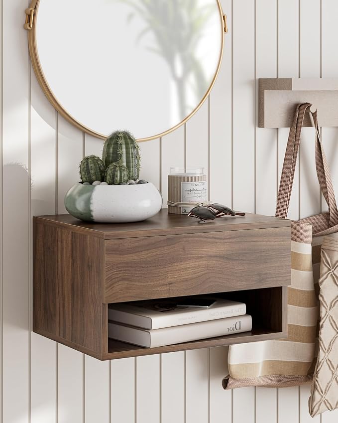 Modern Walnut Floating Nightstand - Image 3