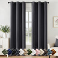Dark Grey Blackout Curtains for Bedroom Living Room W40 x L84 Inch | 84 Inch by Woaboy