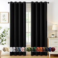MIULEE Blackout Curtains for Bedroom 2 Panels 50 x 84 Inch Long Black | Thermal by MIULEE