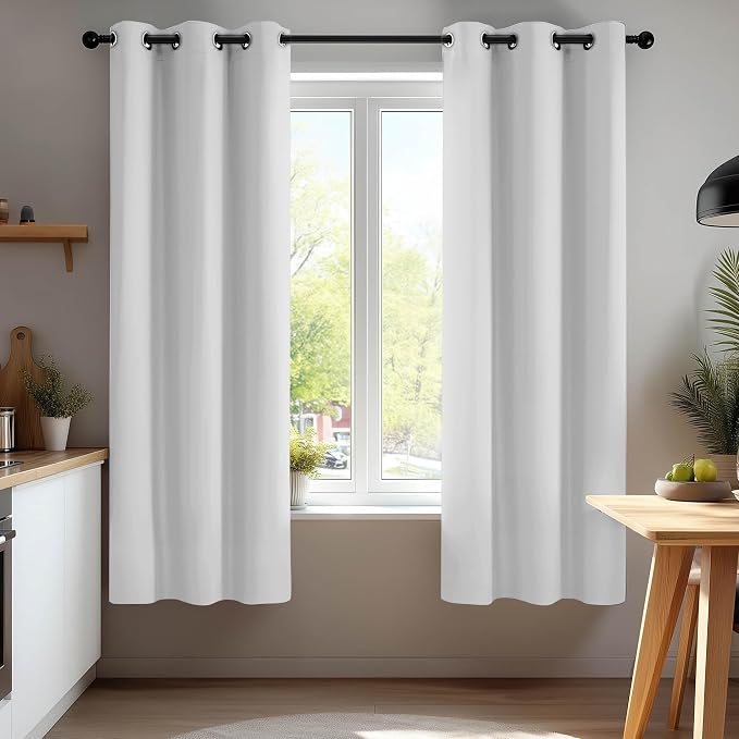 Deconovo Blackout Curtains for Bedroom and Living Room 63 Inches Long | Black by Unknown