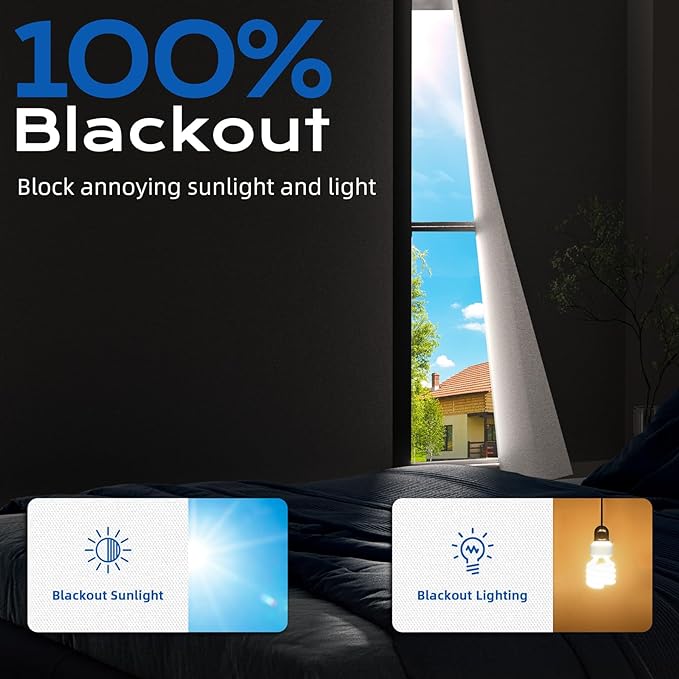 Blackout Curtains for Bedroom, Temporary Blackout Shades - Image 2