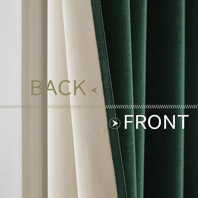 MIULEE 100% Blackout Linen Curtains - Image 6