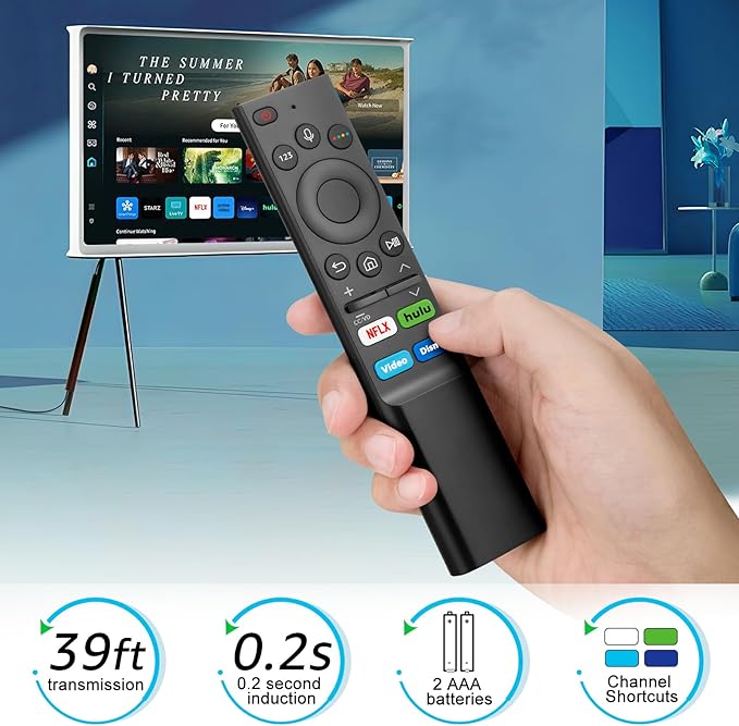 BN59-01385A Voice Remote for Samsung-Frame-TV-Remote, for Samsung Smart TV UHD OLED QNED with Voice Function