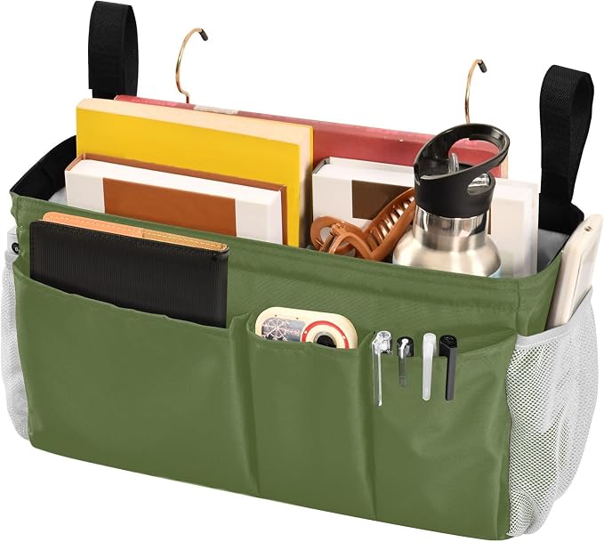 YETTASBIN Olive Green Bedside Caddy Hanging Storage Organizer Bag by Unknown