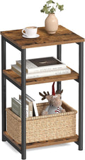 VASAGLE Side Table, Small End Table, Tall Nightstand, Steel Frame | by Unknown