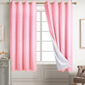 Diraysid 100% Blackout Curtains Pink Linen Curtains by Diraysid%2C+refresh+your+life