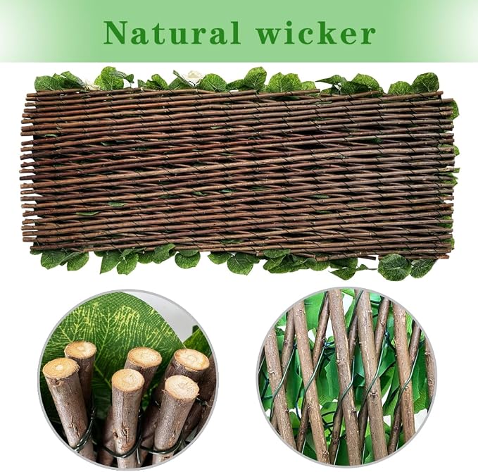 Expandable Faux Ivy Fence Privacy Screen - Image 3