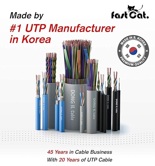 fast Cat. Speaker Wire 16 Guage 2C, UL Listed & CMR/CL3R-FT4 Rated - Speaker Cable w/PVC Jacket, 100% Oxygen-Free Pure Bare Copper - (65) HighFlex 16 Guage Wire - in-Wall Use-500ft Bulk Cable, Blue