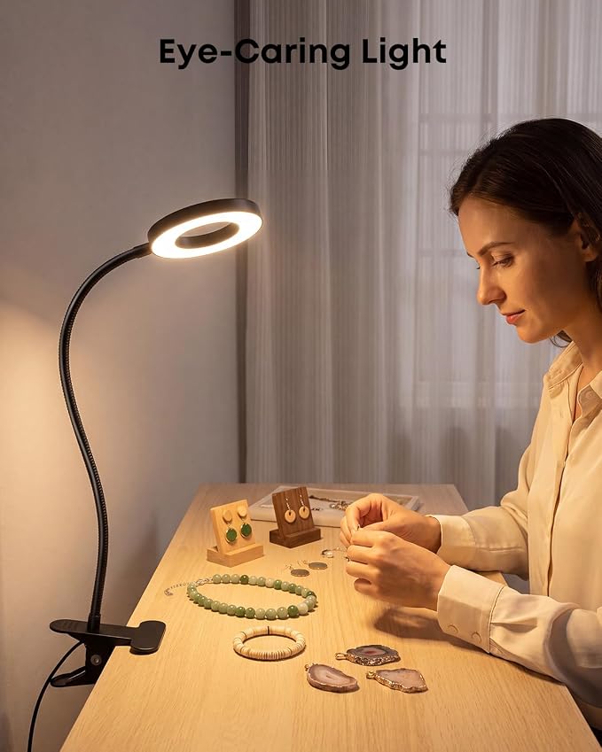 Clip on Light 5W Desk Lamp, Eye Caring Reading Light - Image 6