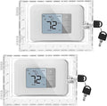 Young Dance 2PCS Large Thermostat Lock Box Cover with Key,Clear Thermostat Cover with Lock Fits Honeywell Thermostat On Wall,AC Lock Box Cover with Key Fits Thermostats 6.5" W x5.0 H or Smaller