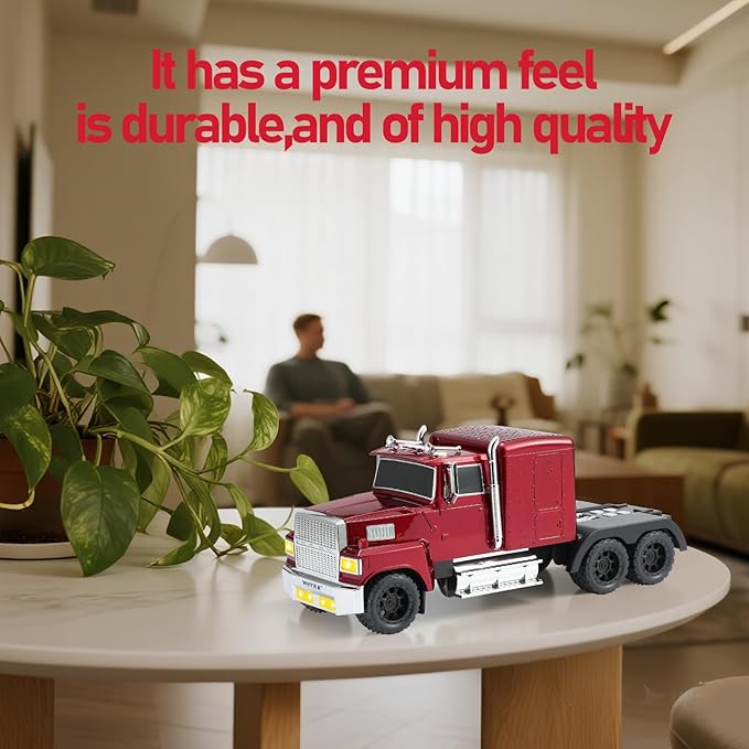 WSTER American Truck Bluetooth Speaker, Retro Car Model，Portable Wireless with HD Stereo Sound, TWS Pairing, USB/TF/AUX Playback, Unique Truck Model Speaker for Home & Outdoor(RED)