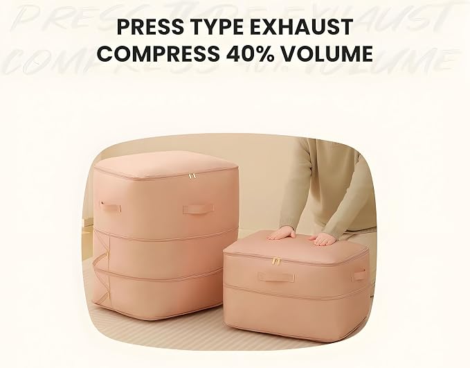 Comforter Storage Bag, Bedding & Blanket Self Compression Storage Organizer | - Image 6