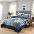 Autumn Dream Cotton Bedspread Blue Bedding Quilt Sets, King Size | 100% Cotton by AutumnDream