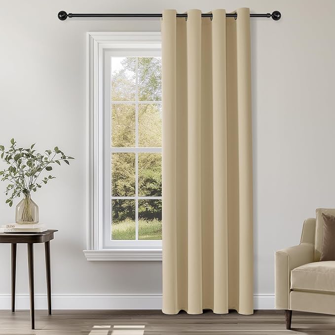 ChrisDowa Blackout Curtains for Bedroom 84 Inch Door Curtain, 1 Panel | 52W x by ChrisDowa