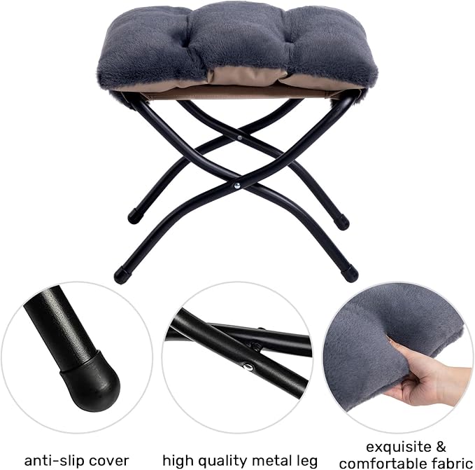 HollyHOME Lazy Chair with Foldable Ottoman, Accent Comfy Lounge Armchair and - Image 8