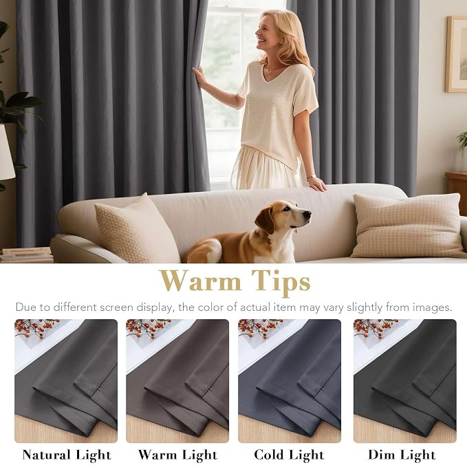 H.VERSAILTEX Blackout Curtains for Bedroom Thermal Insulated Room Darkening - Image 6
