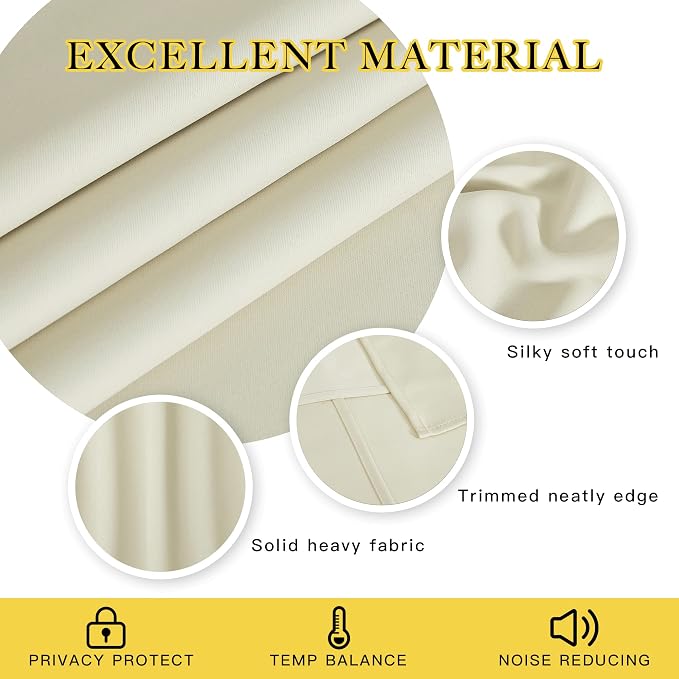 NICETOWN Blackout Bedroom Curtain 78 inches Length - Image 4