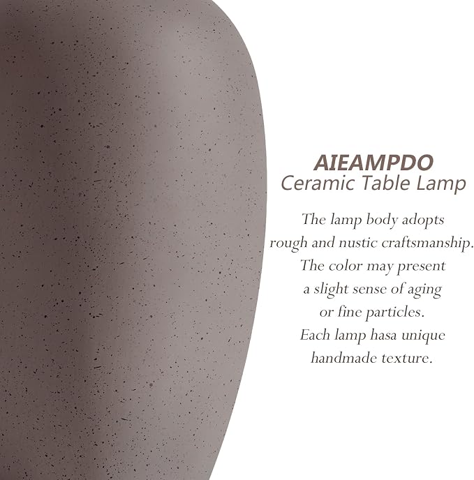 AIEAMPDO 21'' Set of 2 Farmhouse Ceramic Small Table Lamps - Image 3