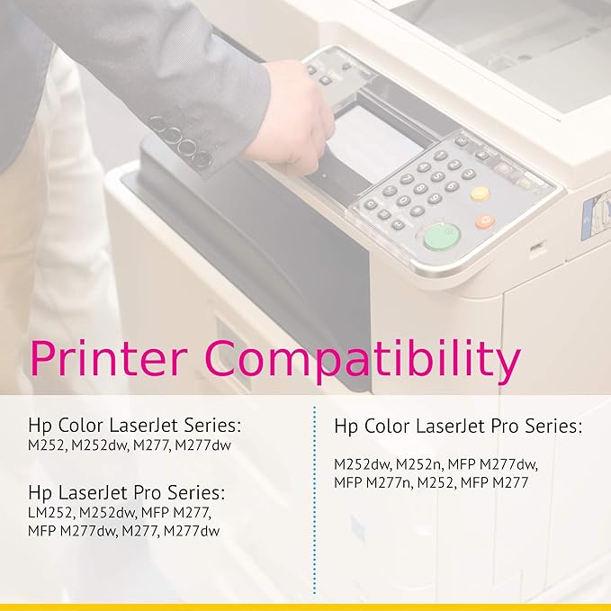CS Replacement Toner Cartridge Compatible with HP 201A CF400A Black Color Pro M252dw M252n MFP M277dw MFP M277n Color M252 M252dw