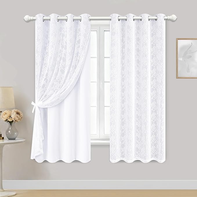 Yinhua Double Layer White Curtains by yinhua