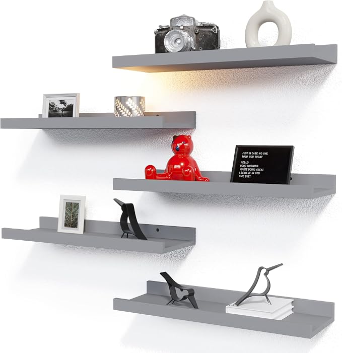 RICHER HOUSE 5-Set Floating Shelves by RicherHouse