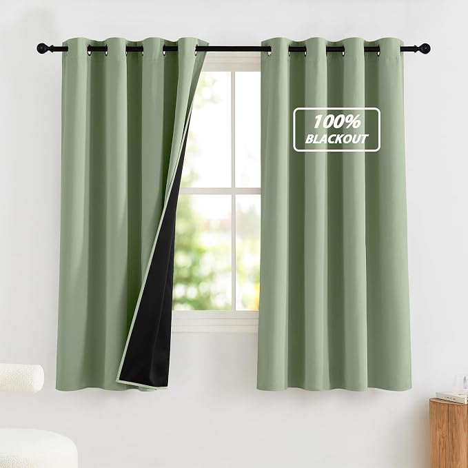 NICETOWN 100% Blackout Short Curtains by NICETOWN