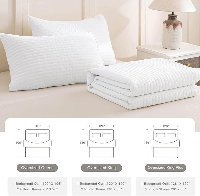 Lady Ann Oversized Queen Quilt 100x106, Lightweight & Soft Farmhouse Coverlet - Image 6
