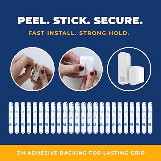 Adhesive Replacement Tape & Sensor Risers Bundle for ADT | Includes 24 Magnet Adhesives and 12 ADT Contact Sensor Spacers - Complete Home Sensor Installation Solution [Device/Magnet NOT Included]