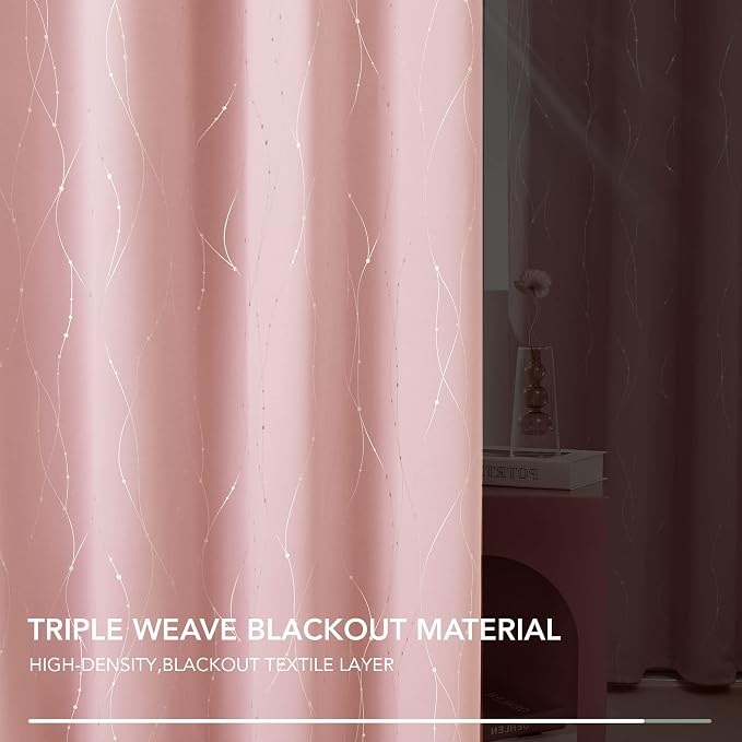Deconovo Living Room Curtains 54 Inches Long, Thermal Insulated, Room Darkening - Image 5